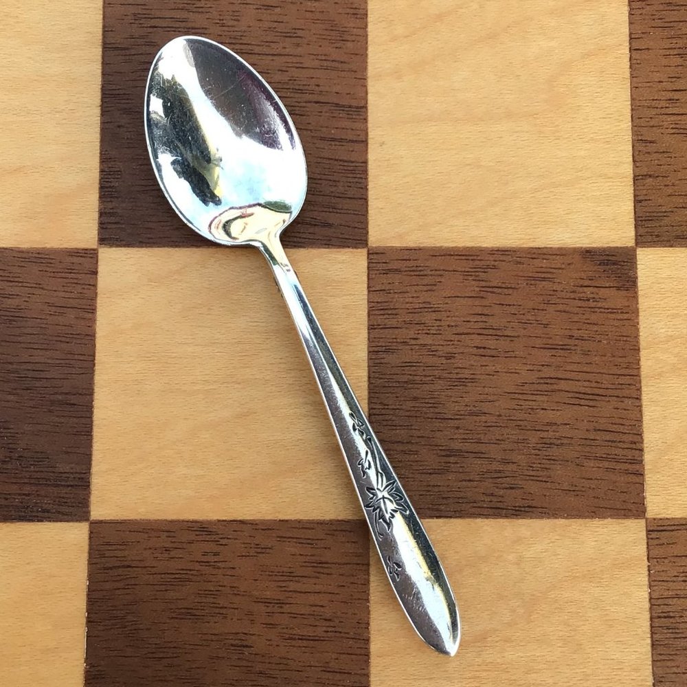 Reed & Barton Sterling Silver Spoon Brooch Vintage Signed Pin